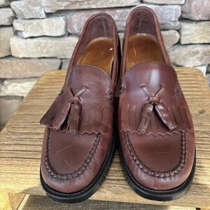 Bass & Co. Weejuns Loafers 8.5  Women Marietta II Shoes Red Leather Kiltie Flats